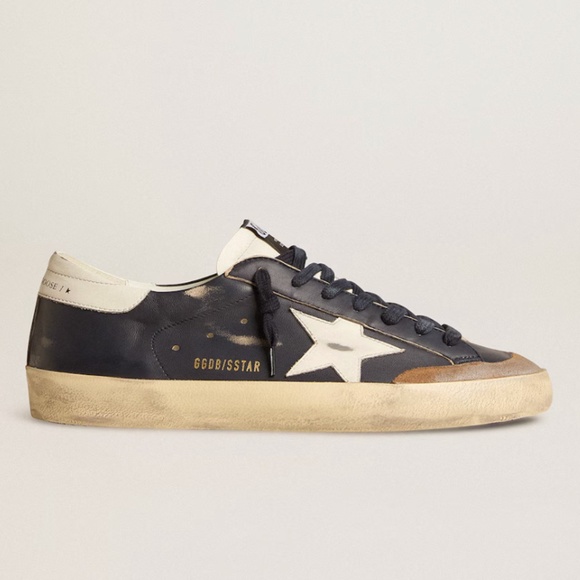 GOLDEN GOOSE - Men's Super Star Classic Navy/White/Taba - MSRP $585.00 - BNIB - Picture 1 of 4